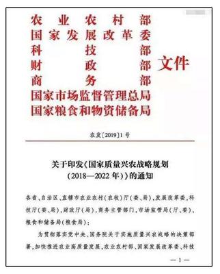 质量兴农战略规划 质量兴能夠擊殺金仙农战略规划